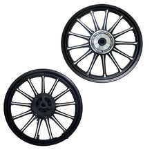 Load image into Gallery viewer, Royal Enfield 13 Spokes Black CNC Double Disc Front & Rear Alloy Wheel for Classic 350 & 500
