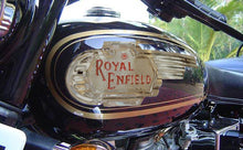 Load image into Gallery viewer, Royal Enfield Motorcycle Light weight Brass Petrol Tank Motiff
