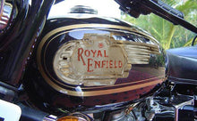 Load image into Gallery viewer, Royal Enfield Motorcycle Light weight Brass Petrol Tank Motiff