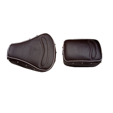 Load image into Gallery viewer, Royal Enfield Classic 350  and 500 cc Dark brown Seat cover with Foam Cushioning and buttons