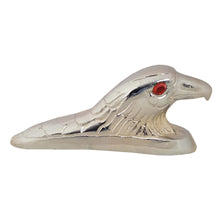Load image into Gallery viewer, Royal Enfield Motorcycle Front Mudguard mounted Aluminum chrome plated Eagle head with Red eyes