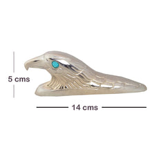 Load image into Gallery viewer, Royal Enfield Classic Front Mudguard Aluminum chrome plated Eagle head with Blue eyes