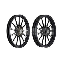 Load image into Gallery viewer, Royal Enfield 13 Spokes Black CNC Double Disc Front & Rear Alloy Wheel for Classic 350 & 500