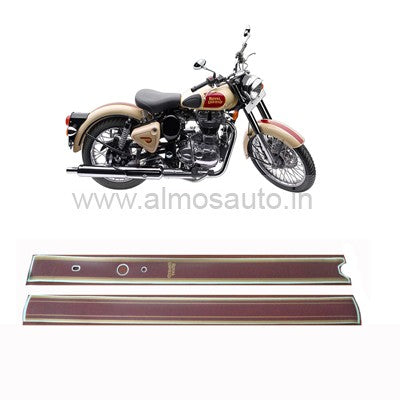 Royal Enfield classic Motorcycle Front & Rear Mudguard Strip Sticker Set