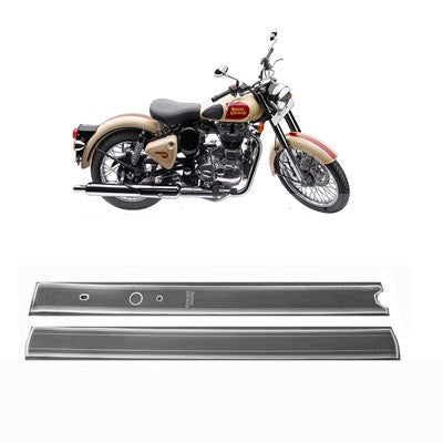 Royal Enfield classic Motorcycle Front & Rear Mudguard Black Color  Strip Sticker Set
