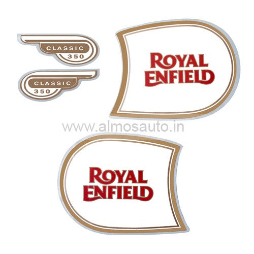 Royal Enfield Classic 350 Motorcycle Fuel Tank & Tool Box Sticker Set