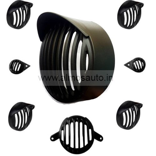 Royal Enfield  Motorcycle Plastic  Grill Set with shade   For classic 350 & classic 500 cc