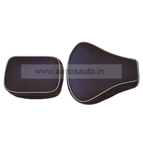 Dark Brown Split Seat Cover with foam and white lining  for Royal Enfield Classic  350cc & 500cc