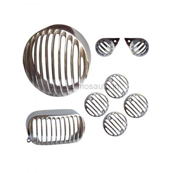Royal Enfield Motorcycle Chrome Head Light Grill Set -Electra