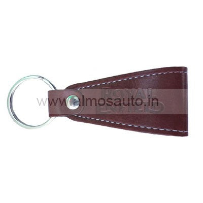 Brown Leather Key Ring For Royal Enfield Motorcycle