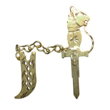 Load image into Gallery viewer, Motorcycle Sword Knife Keyring Block Left Side Cut for Royal Enfield classic , standard and electra
