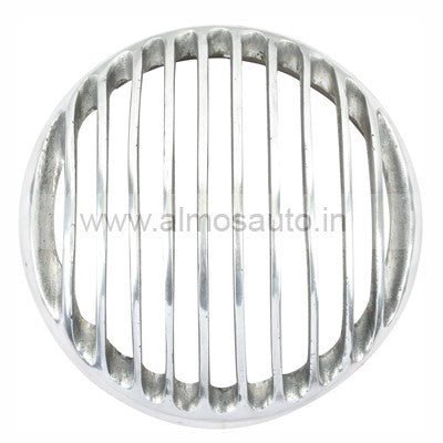 Bullet Motorcycle  Non Metal Head Light  Grill Cover -Silver