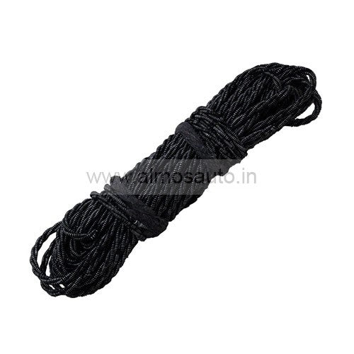 Legguard Rope for All Royal Enfield Motorcycle-Black-Silver