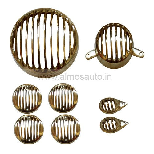 Royal Enfield  classic 350 and classic 500 Brass Grill Set