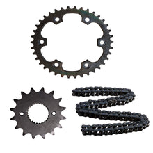 Load image into Gallery viewer, Royal Enfield Chain Sprocket Kit classic 350 fitted with disc brake system in the rear
