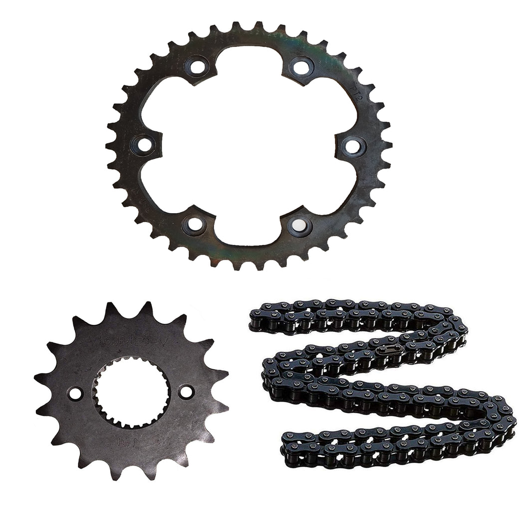Royal Enfield Chain Sprocket Kit classic 350 fitted with disc brake system in the rear