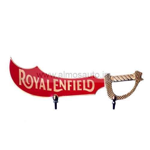 Royal Enfield Motorcycle Front Mudguard brass sword Fender Plate
