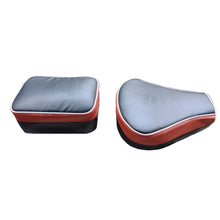 Load image into Gallery viewer, Royal Enfield classic 350 and Classic 500 cc seat cover with foam in dual color
