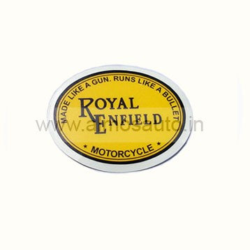 Royal Enfield Made Like a Gun Yellow Sticker Golden