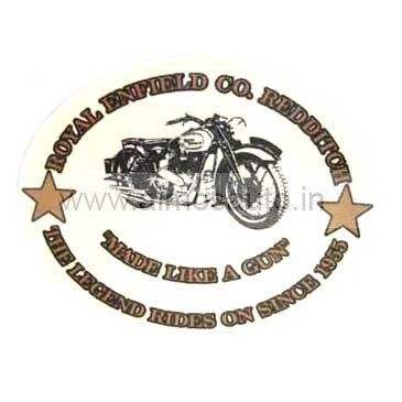 Royal Enfield Oval Sticker with Bullet Model